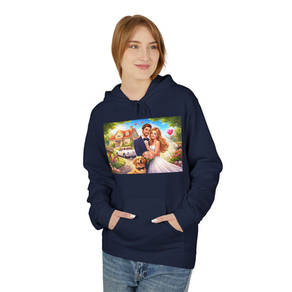 Wedding Couple Hoodie — Romantic Bride & Groom Portrait Pullover