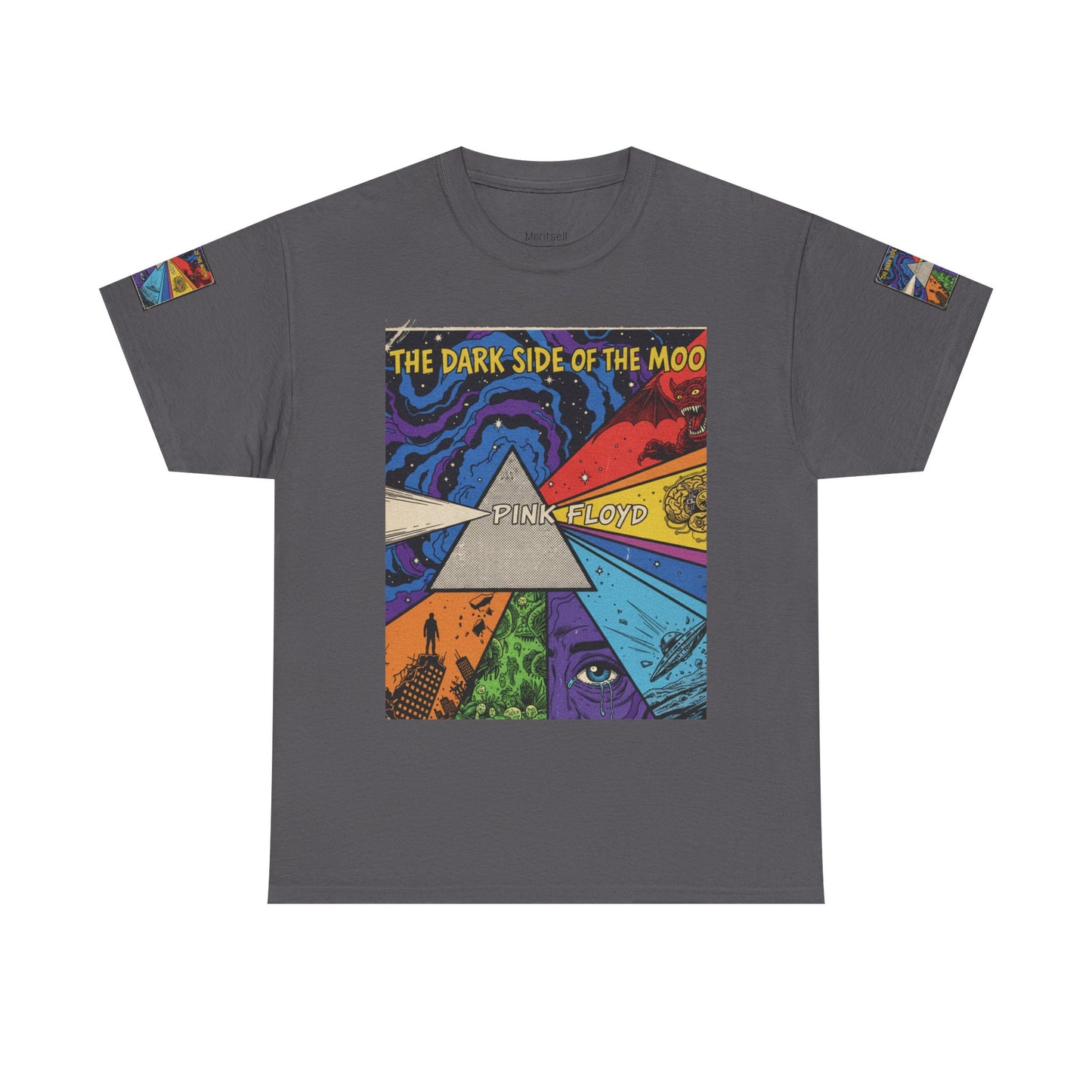 Retro Psychedelic 'The Dark Side of the Moon' Tee