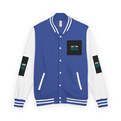 Letterman Jacket — "Just Keep Going" Motivational Varsity Jacket