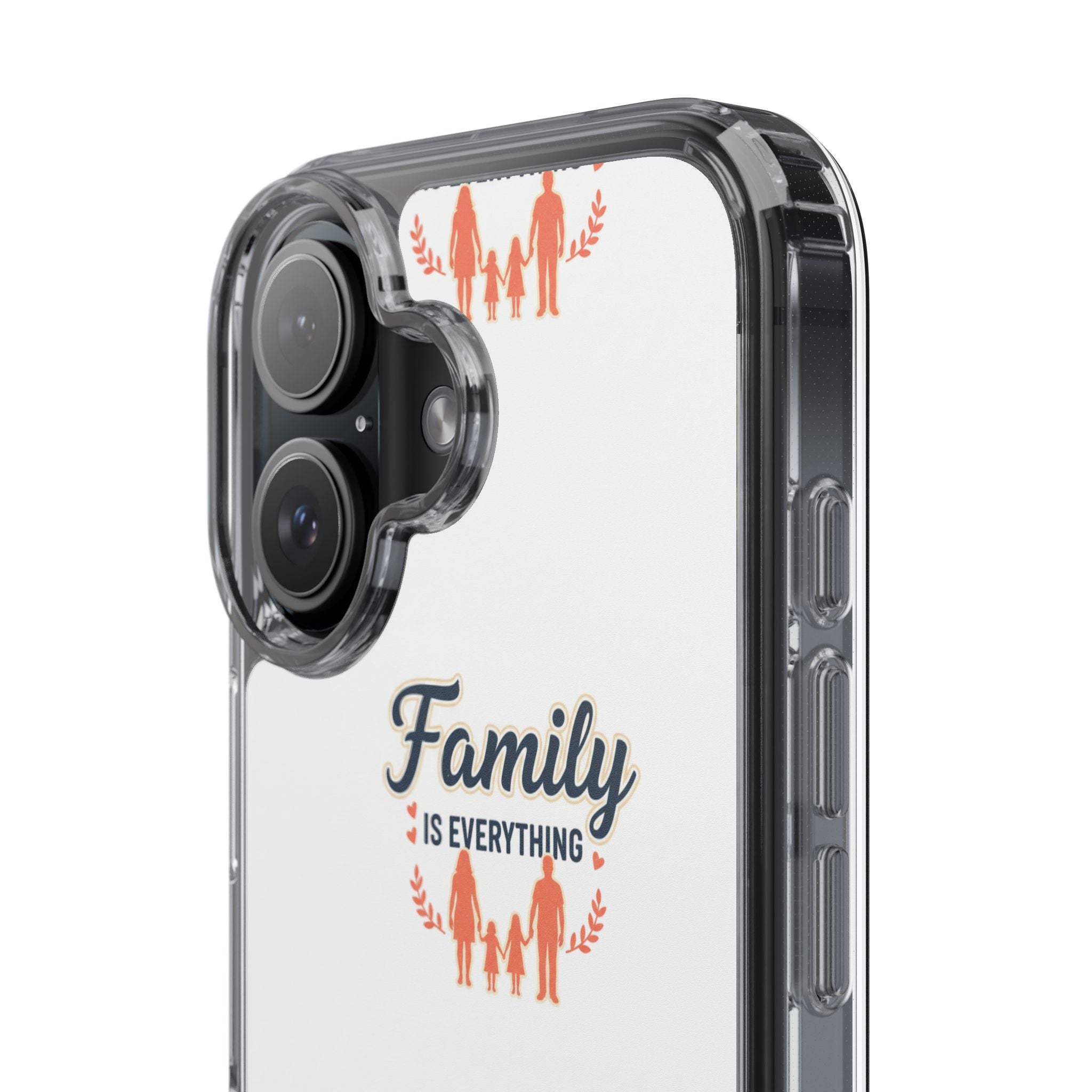 Clear Phone Case — "Family Is Everything" Protective Transparent Phone Cover
