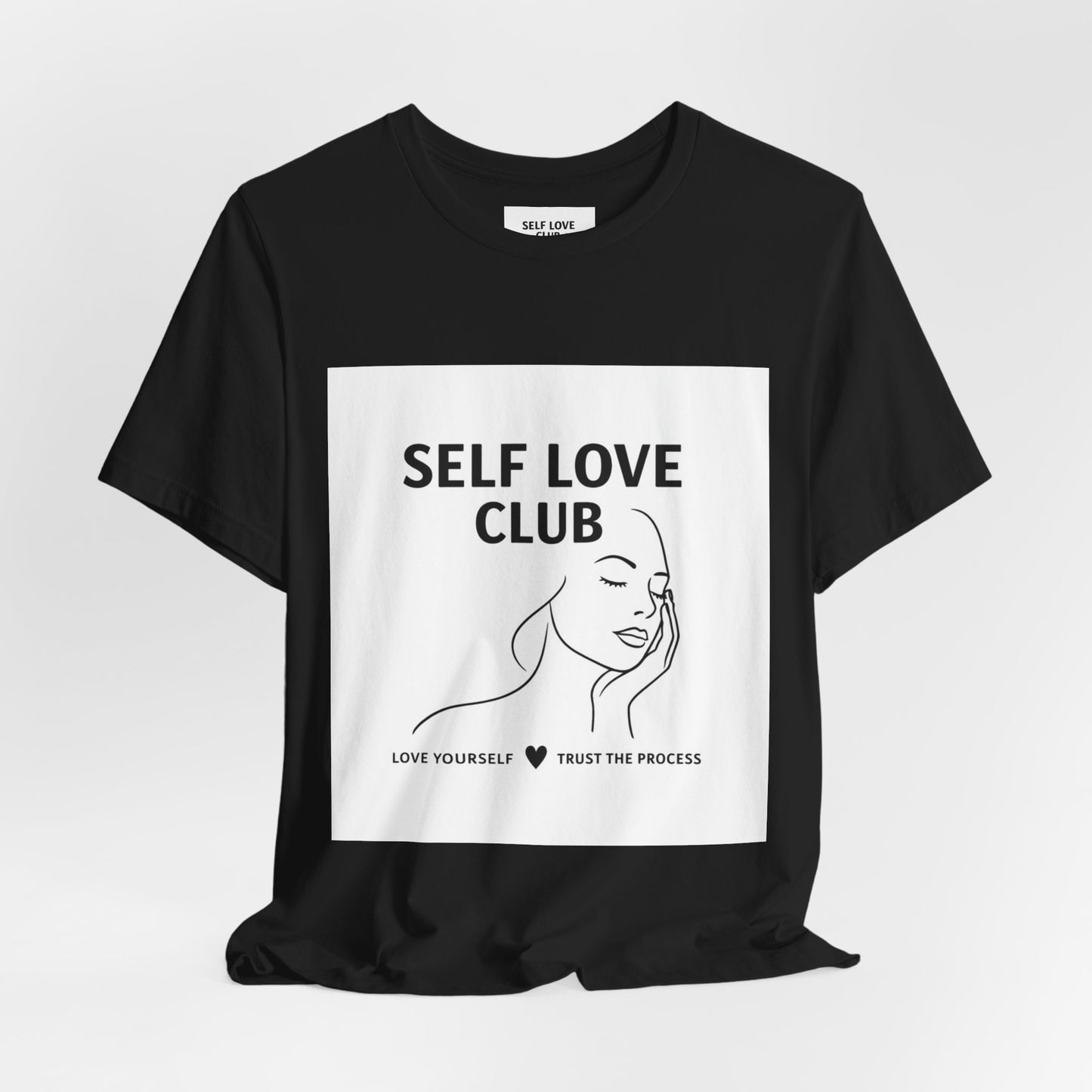 Self Love Club Tee — Minimal Line Art Women’s Wellness T-Shirt
