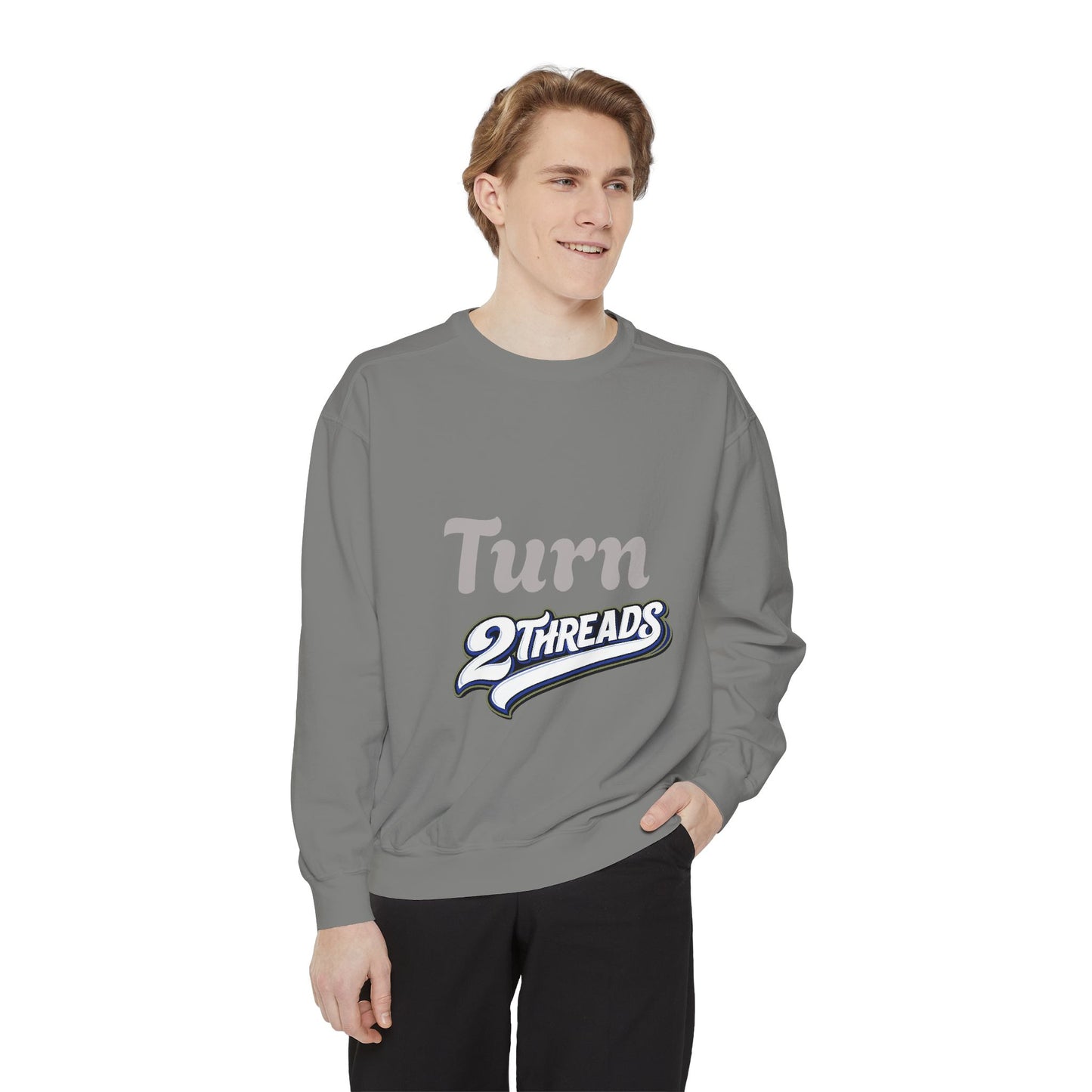 Turn 2Threads Baseball Sweatshirt — Vintage Peace Sign Crewneck