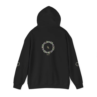 Floral Wreath 'Love' Hoodie — Cozy Botanical Pullover