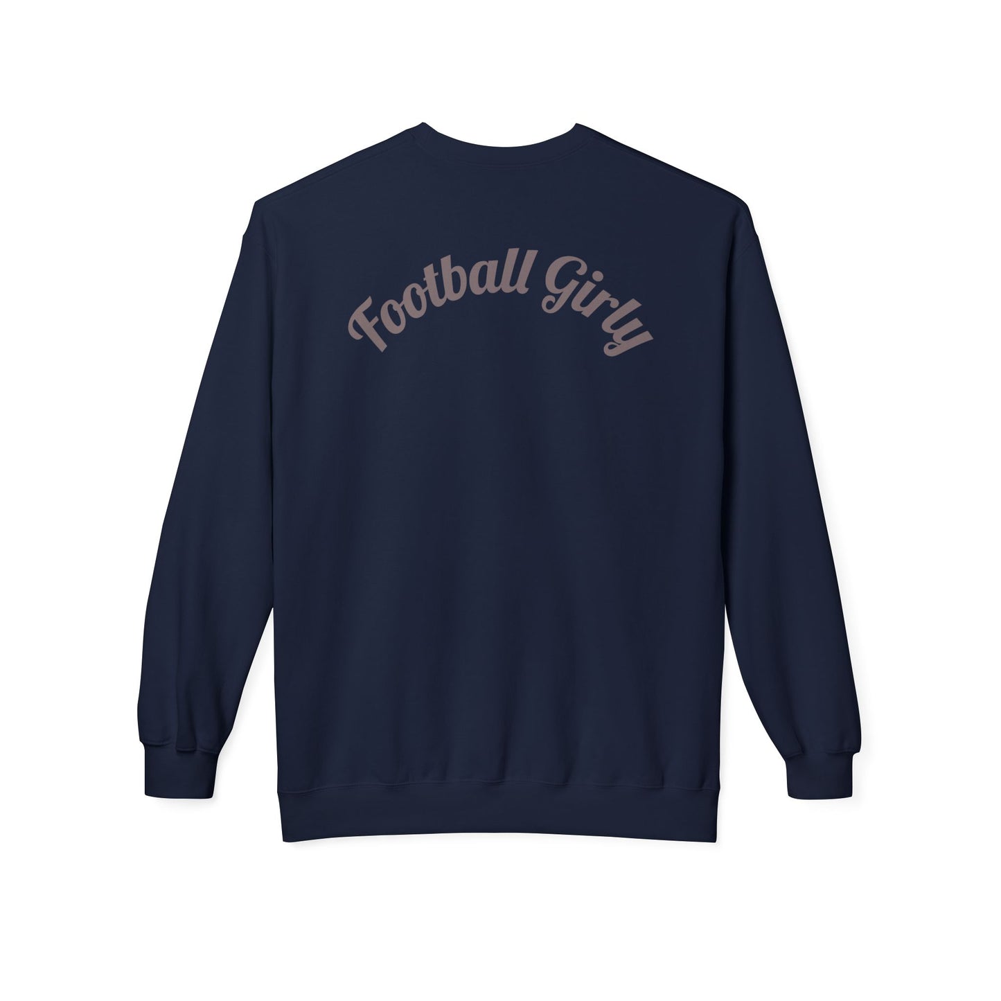 Football Girly Crewneck Sweatshirt — "Girly Girl Who Knows Football" Soccer Pullover - Merit Sell