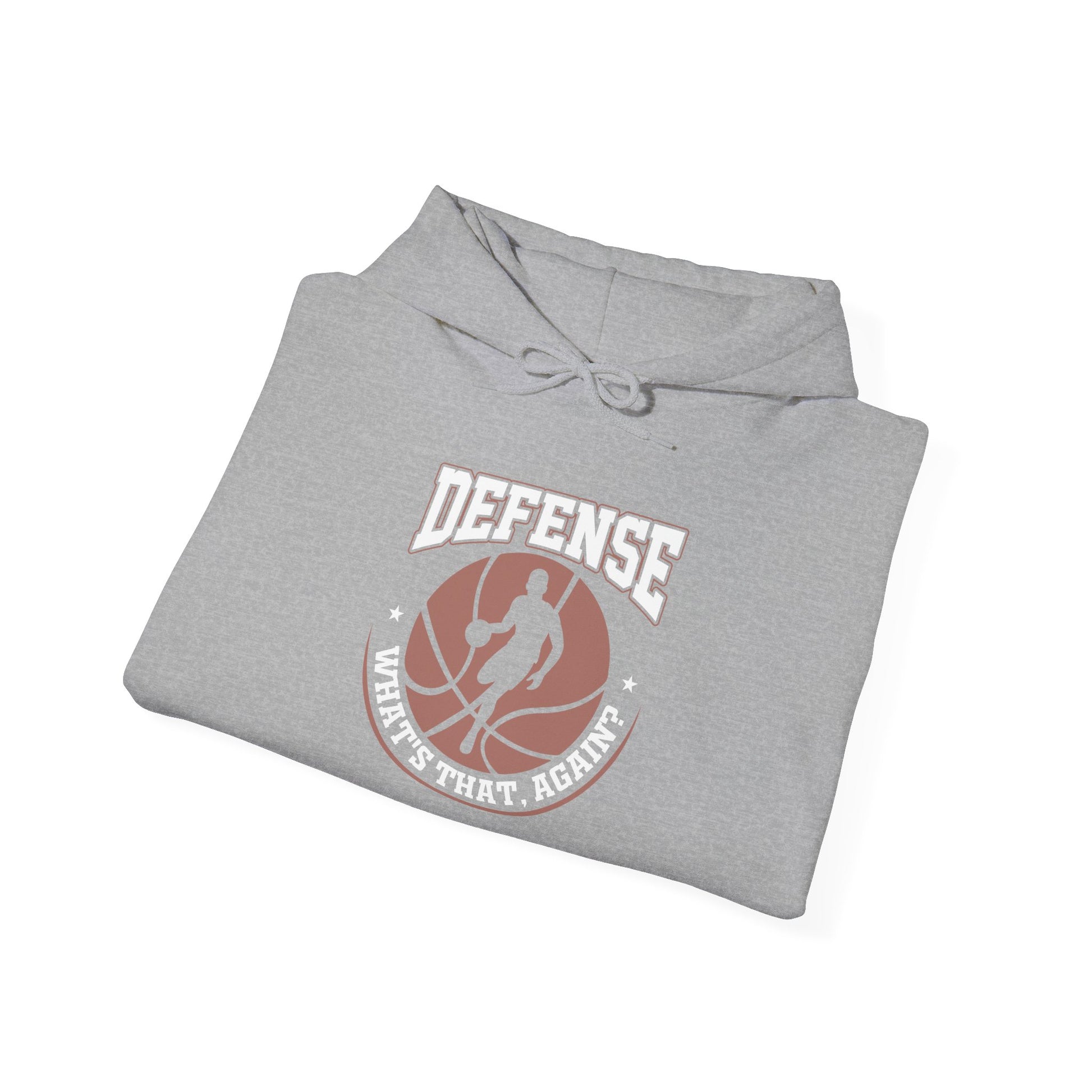 Defense Basketball Hoodie – "Defense What's That Again?" Graphic Pullover - Merit Sell