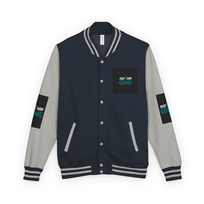 Letterman Jacket — "Just Keep Going" Motivational Varsity Jacket