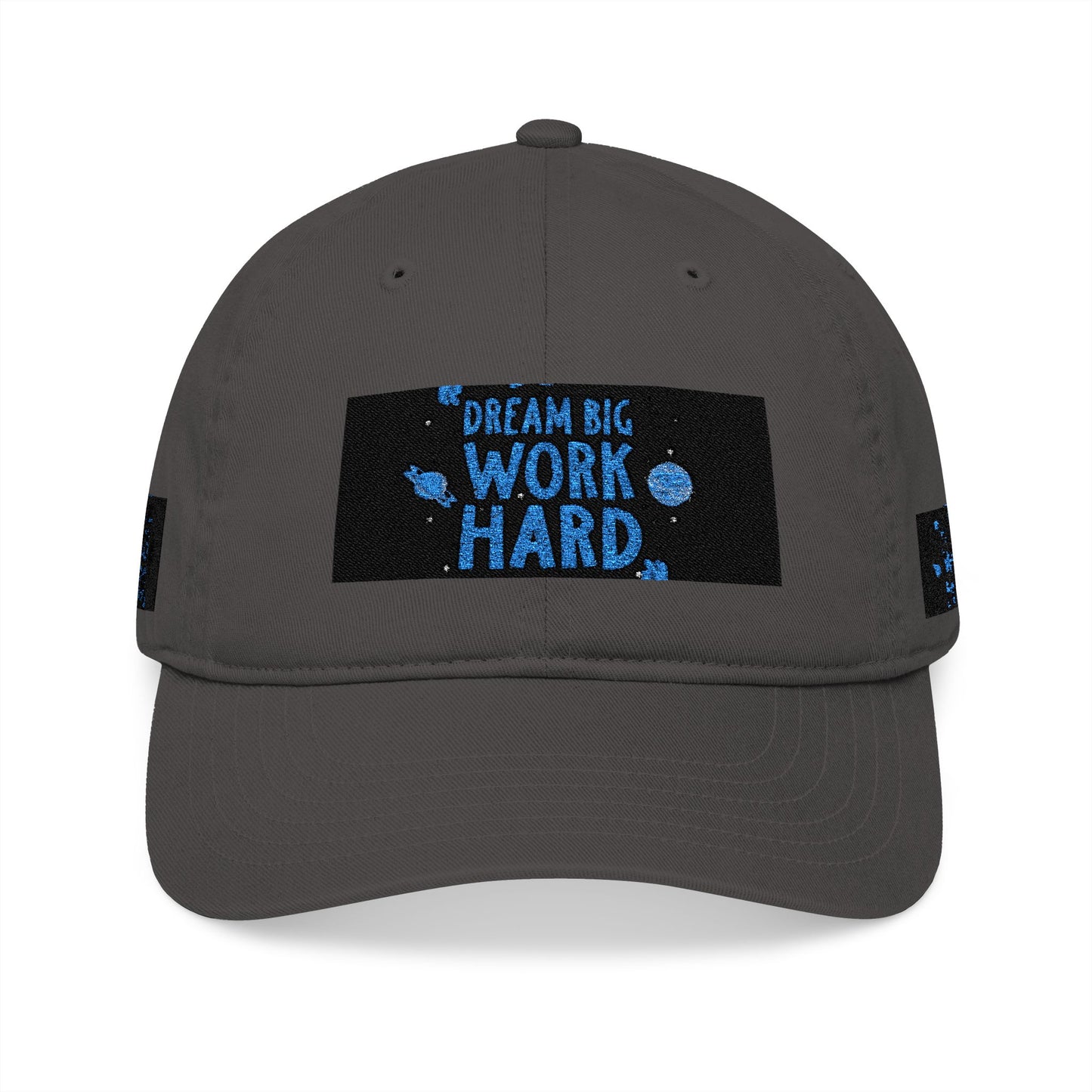 Organic Embroidered Baseball Cap — Dream Big Work Hard