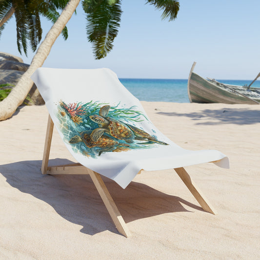 Sea Turtle Soft Beach Towel Absorbent Oversized Pool Towel