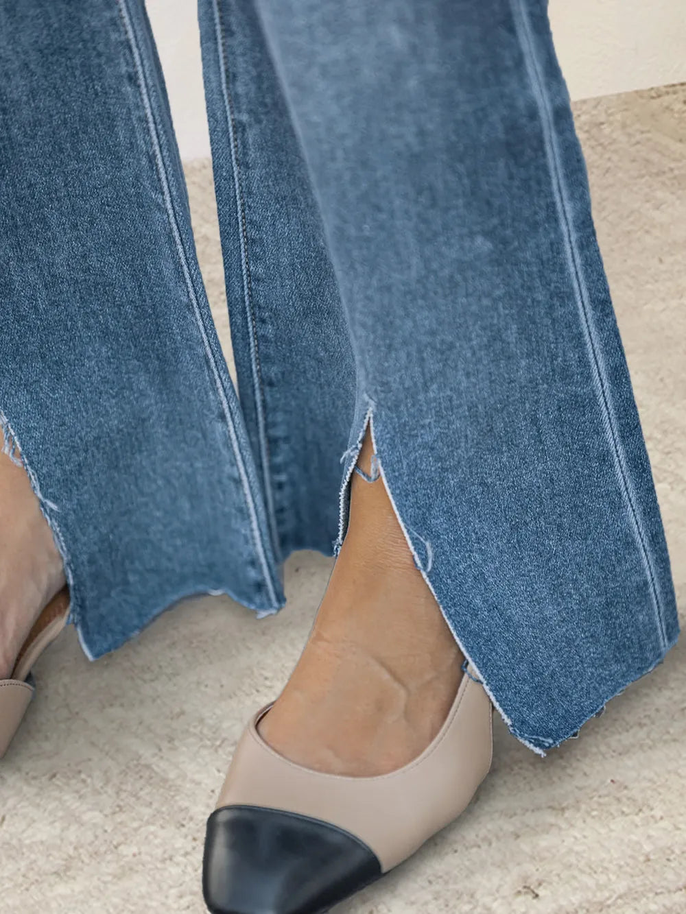 Slit Bootcut Jeans with Pockets - Merit Sell