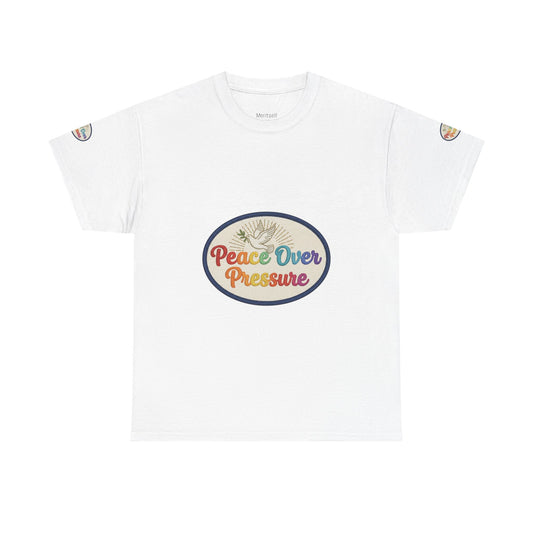 Peace Over Pressure T-Shirt — Retro Rainbow Dove Tee Merit Sell