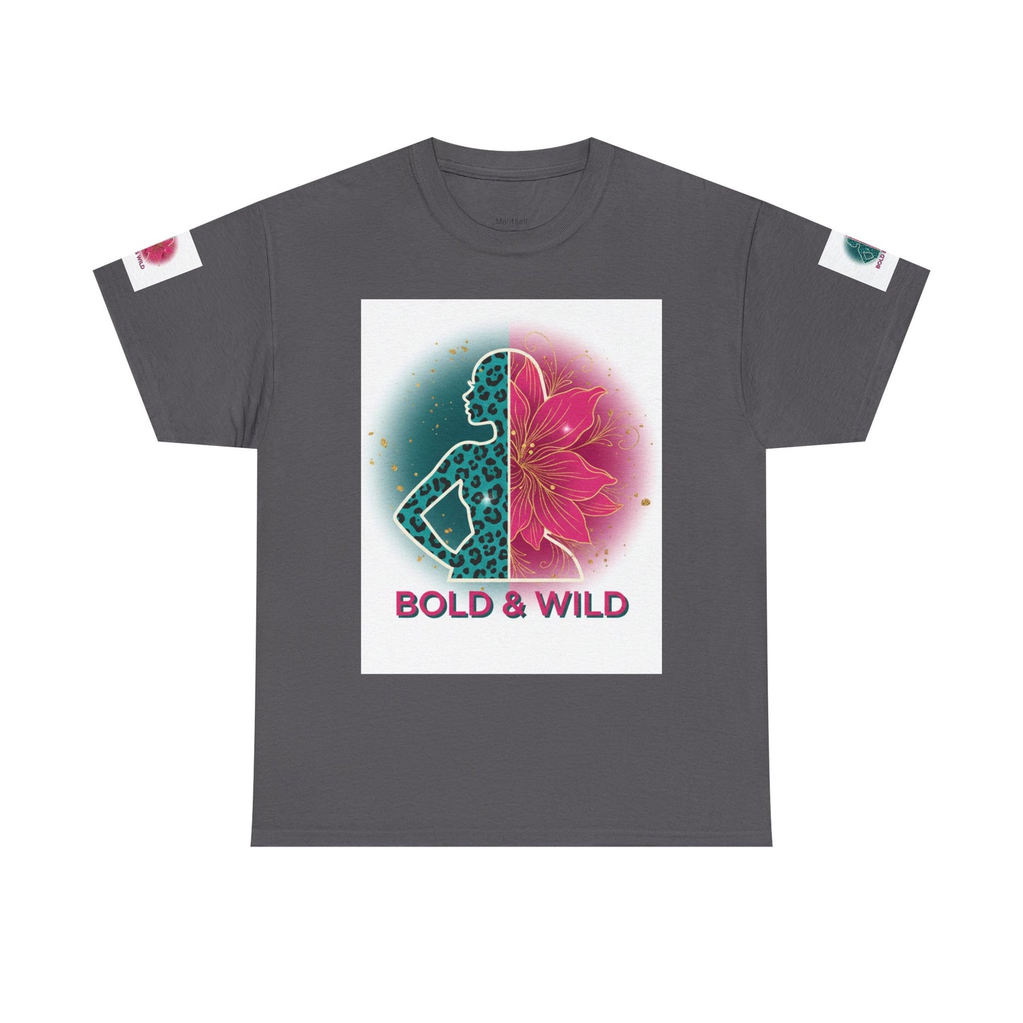 Bold & Wild Graphic Tee — Floral Silhouette Women’s Empowerment T-Shirt