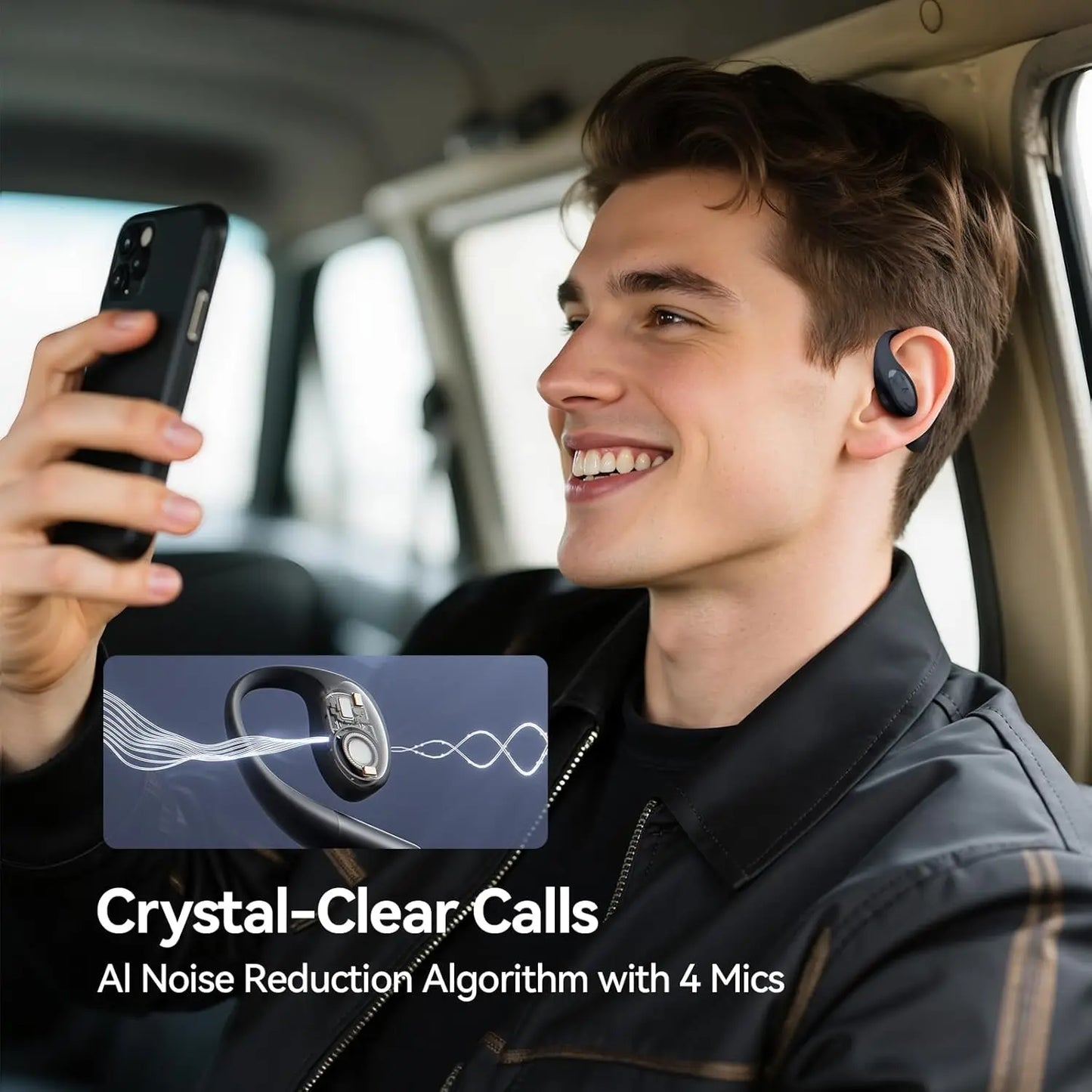 1MORE S51 Open Ear Bluetooth Headphones, Air Earhook, AI ENC Mic, HD Sound, Noise-Canceling Calls, 40H Playtime, Bluetooth 5.3 - Merit Sell