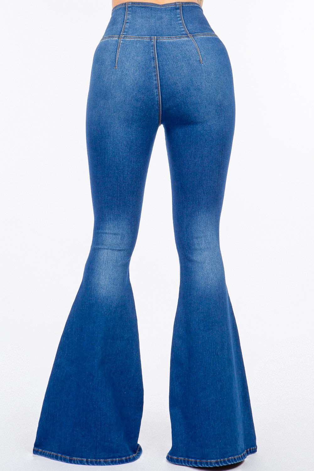 American Bazi Pull-On Flare Jeans | High Waist Style