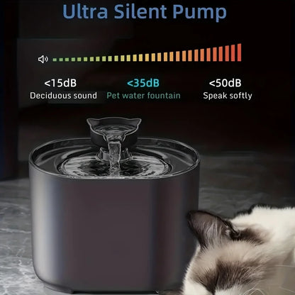 1pc 2.2L Pet Water Fountain - Fountains with Automatic Water Dispenser, Fresh and Filtered Drinking Water, and Whisper Qu - Merit Sell