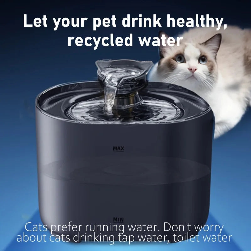 1pc 2.2L Pet Water Fountain - Fountains with Automatic Water Dispenser, Fresh and Filtered Drinking Water, and Whisper Qu - Merit Sell