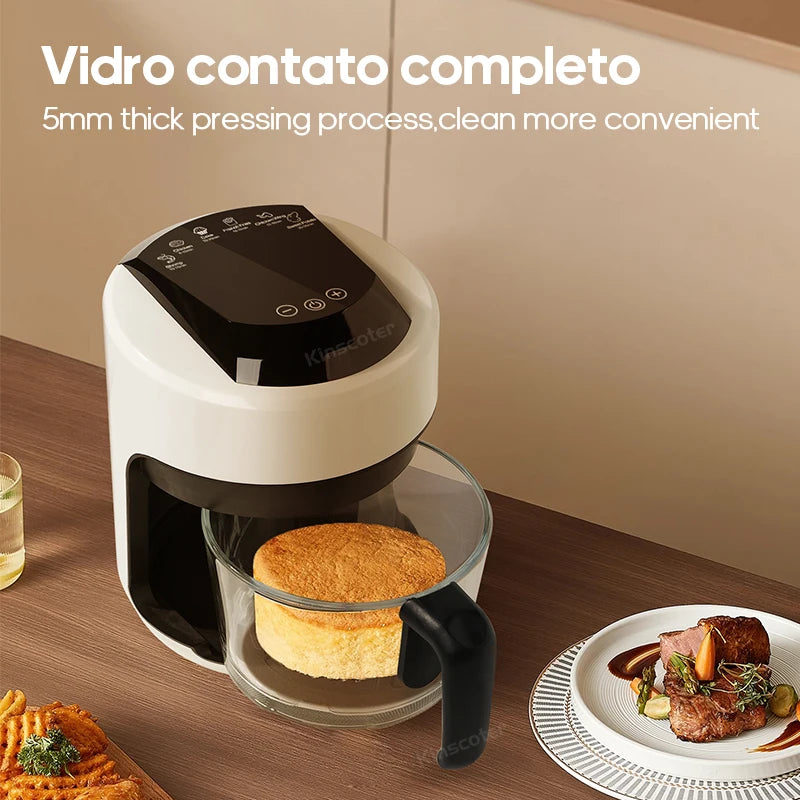 2.5L Air Fryer, Electric Hot fryer Oven Oilless Cooker with Touch Control & Nonstick Basket & Visible Window, Family Size - Merit Sell