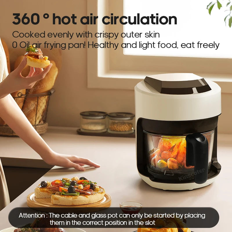 2.5L Air Fryer, Electric Hot fryer Oven Oilless Cooker with Touch Control & Nonstick Basket & Visible Window, Family Size - Merit Sell