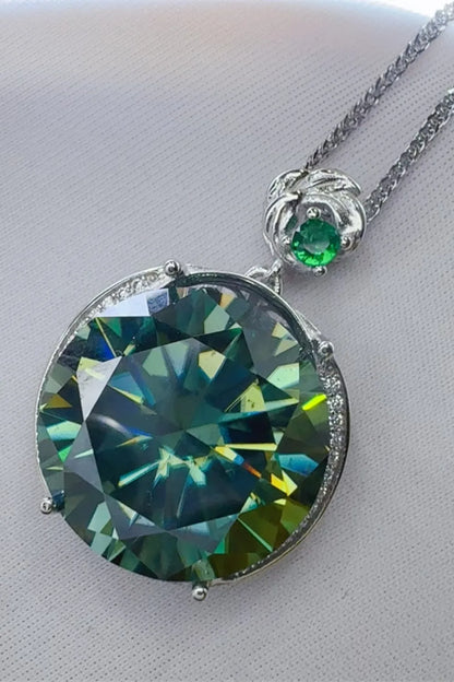 20 Carat Moissanite 925 Sterling Silver Pendant Necklace - Merit Sell
