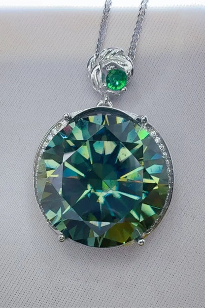 20 Carat Moissanite 925 Sterling Silver Pendant Necklace - Merit Sell