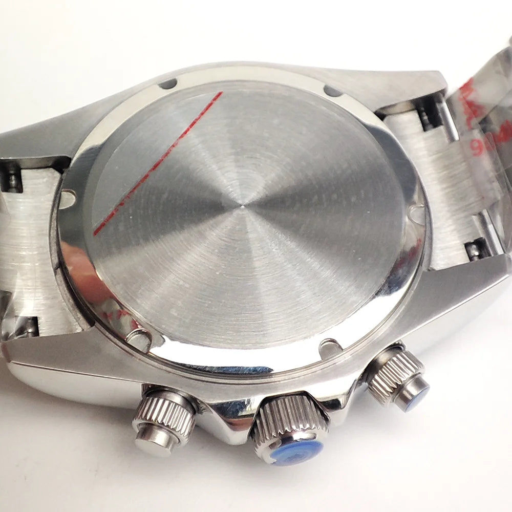 20 Colors dress 39mm Quartz Chronograph Sapphire Crystal Stainless Luminous Men's Watch VK63 Movement Calendar Strap - Merit Sell