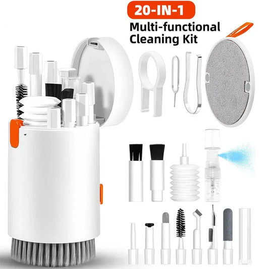 20 in 1 Laptop Keyboard Cleaning Tool Set Digital Camera Headset Mobile Phone Cleaner Kit Earphones Cleaning Pen Keycap Puller - Merit Sell