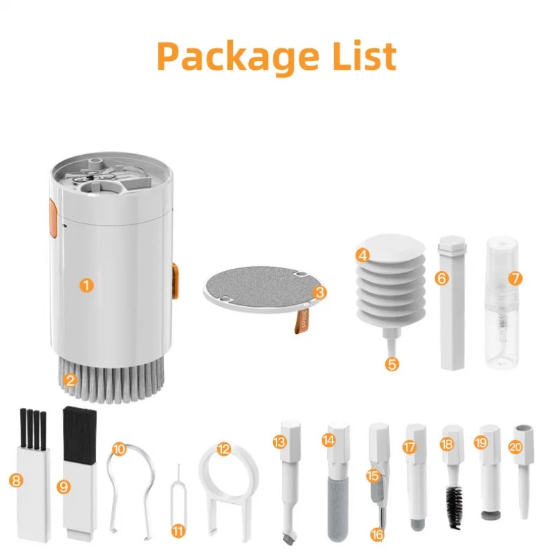 20 in 1 Laptop Keyboard Cleaning Tool Set Digital Camera Headset Mobile Phone Cleaner Kit Earphones Cleaning Pen Keycap Puller - Merit Sell