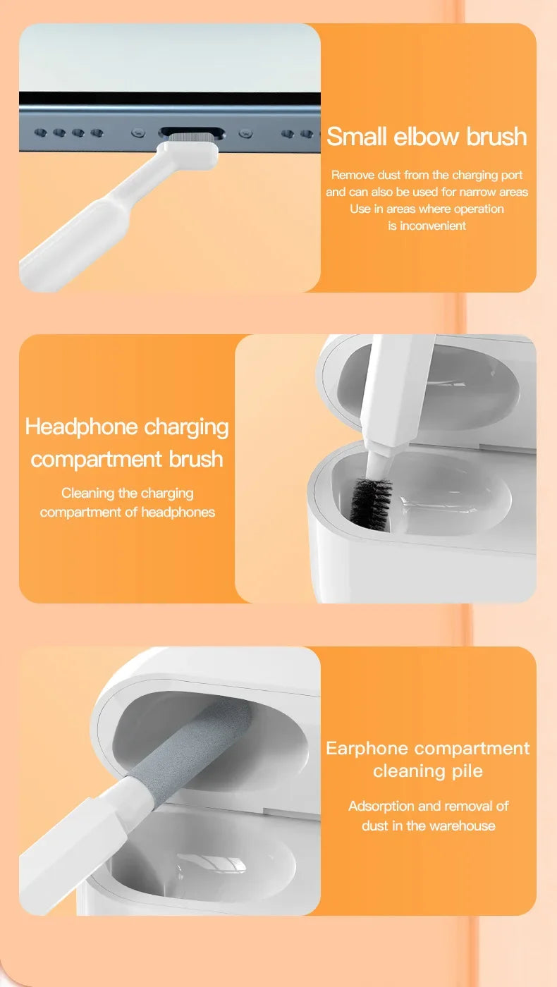 20 in 1 Laptop Keyboard Cleaning Tool Set Digital Camera Headset Mobile Phone Cleaner Kit Earphones Cleaning Pen Keycap Puller - Merit Sell