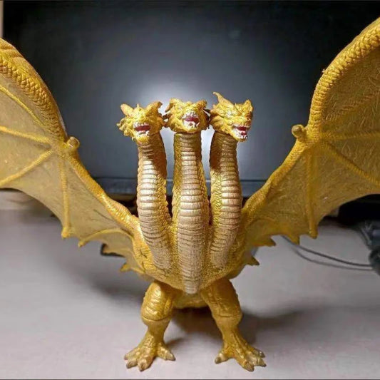2022 New Godzilla: King of the Monsters 3 Head King Ghidorah Dragon Soft Glue Action Figure Collection Toy - Merit Sell