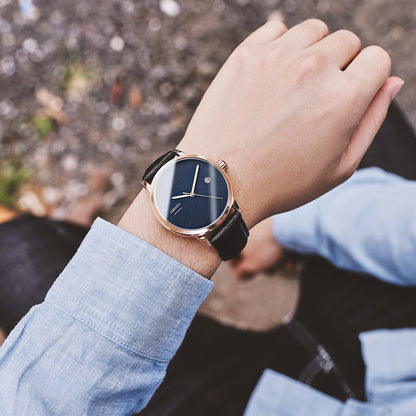 2024 OUBAOER Men Watch Automatic Mechanical Watches Bussiness Leather Strap Wristwatches Waterproof Classic Minimalist Clocks - Merit Sell