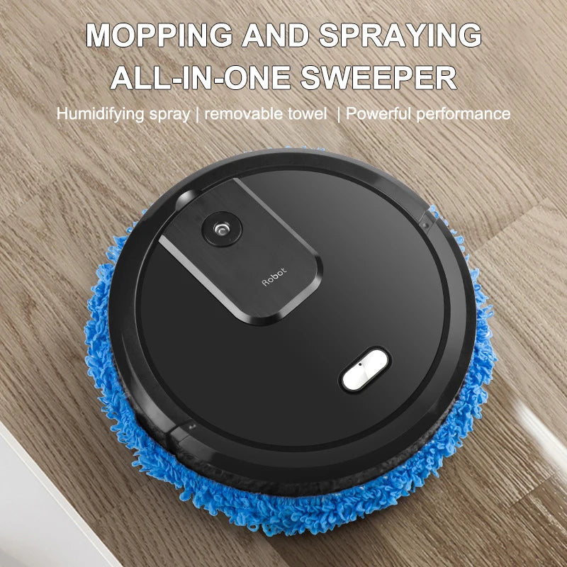 2024 Smart Sweeping and Mop Robot Vacuum Cleaner Dry and Wet Mopping Rechargeable Robot Home Appliance with Humidifying Spray - Merit Sell