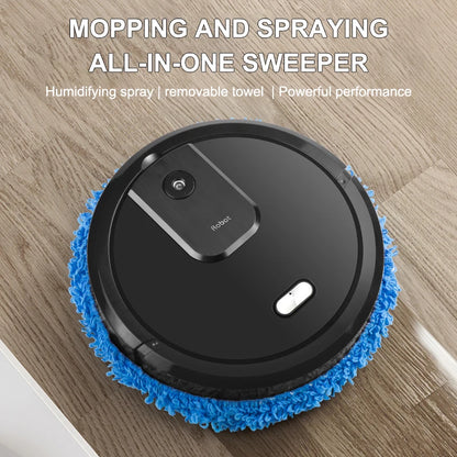 2024 Smart Sweeping and Mop Robot Vacuum Cleaner Dry and Wet Mopping Rechargeable Robot Home Appliance with Humidifying Spray - Merit Sell