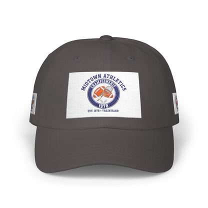 Classic Dad Cap - Retro Sunset Burger Logo Baseball Hat