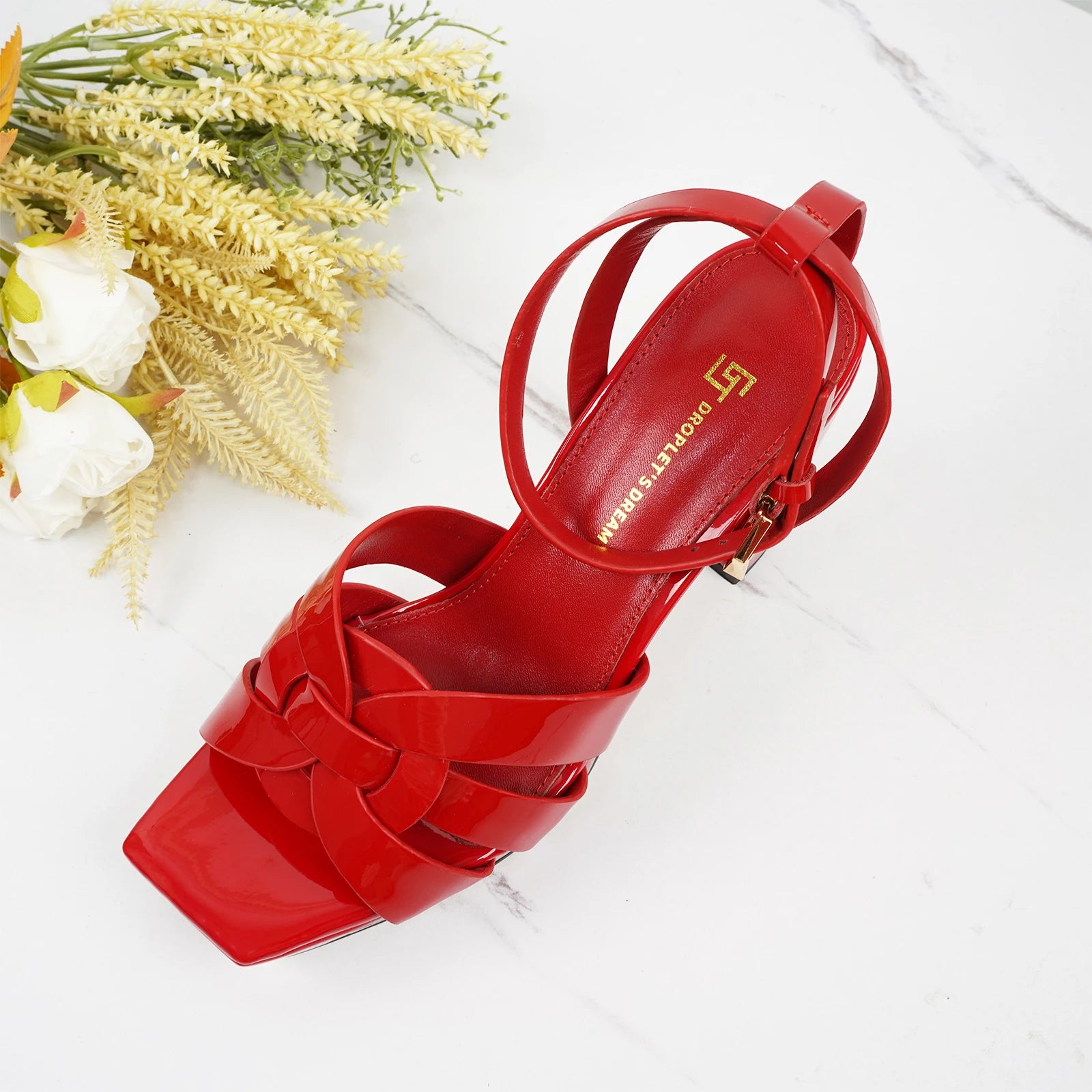 2024Classic Design Women's Sandals Summer Sexy Party High Heels Square Head Bare Toe Anti Slip Banquet Large Women's Shoes 35-42 - Merit Sell