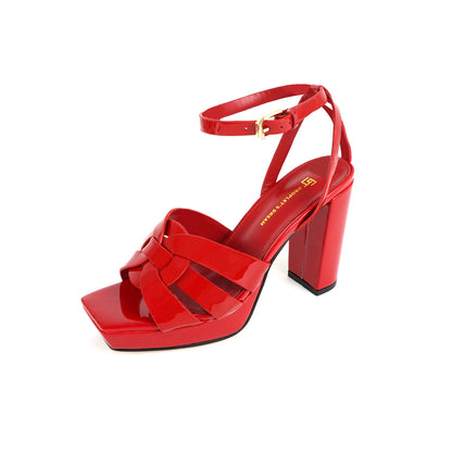 2024Classic Design Women's Sandals Summer Sexy Party High Heels Square Head Bare Toe Anti Slip Banquet Large Women's Shoes 35-42 - Merit Sell