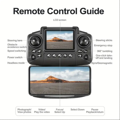 2025 E88 Drone HD Dual Camera, Screen Control No Phone Needed, One-Key Takeoff/Return, Wi-Fi App, USB Charging, Drop-Resistant, - Merit Sell