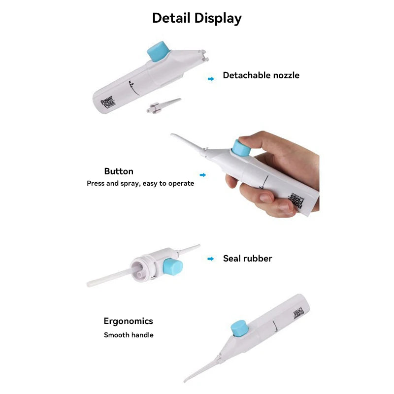 2025 Household High Pressure Oral Irrigator Portable Teeth Clean Water Dental Floss Manual High Pressure Water Toothpick 2024 - Merit Sell