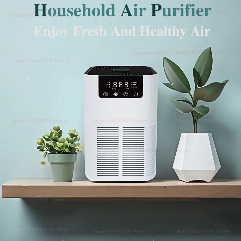 2025 NEW Portable Home Air Purifier Filters Harmful Substance In The Air With LED Display Air Fresh Air Fan Home Office Purifier - Merit Sell