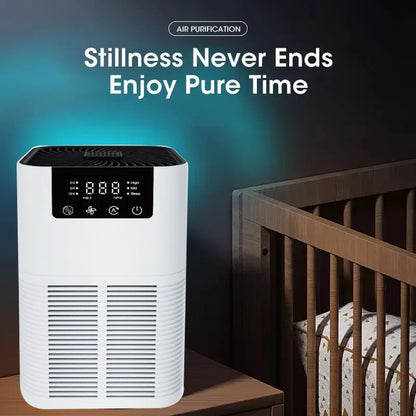 2025 NEW Portable Home Air Purifier Filters Harmful Substance In The Air With LED Display Air Fresh Air Fan Home Office Purifier - Merit Sell