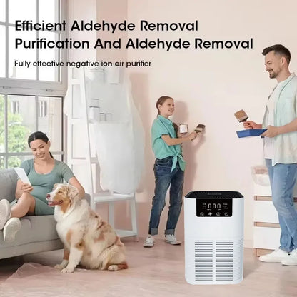 2025 NEW Portable Home Air Purifier Filters Harmful Substance In The Air With LED Display Air Fresh Air Fan Home Office Purifier - Merit Sell