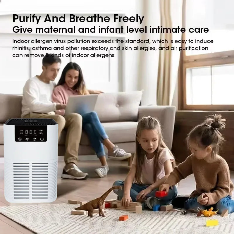 2025 NEW Portable Home Air Purifier Filters Harmful Substance In The Air With LED Display Air Fresh Air Fan Home Office Purifier - Merit Sell