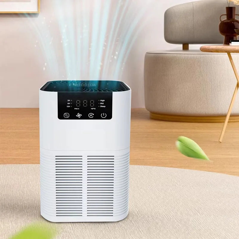 2025 NEW Portable Home Air Purifier Filters Harmful Substance In The Air With LED Display Air Fresh Air Fan Home Office Purifier - Merit Sell