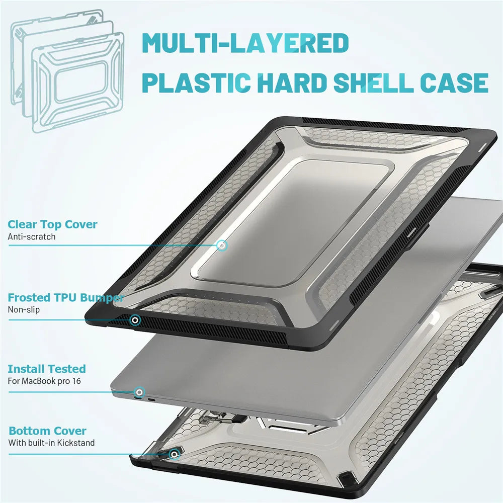 2025 New Laptop Case For Macbook Pro 14 Case M4 For Macbook Air M2 13.6 15 Case Mac Book M1 M3 Chip Pro 16 13 Cover Accessories - Merit Sell