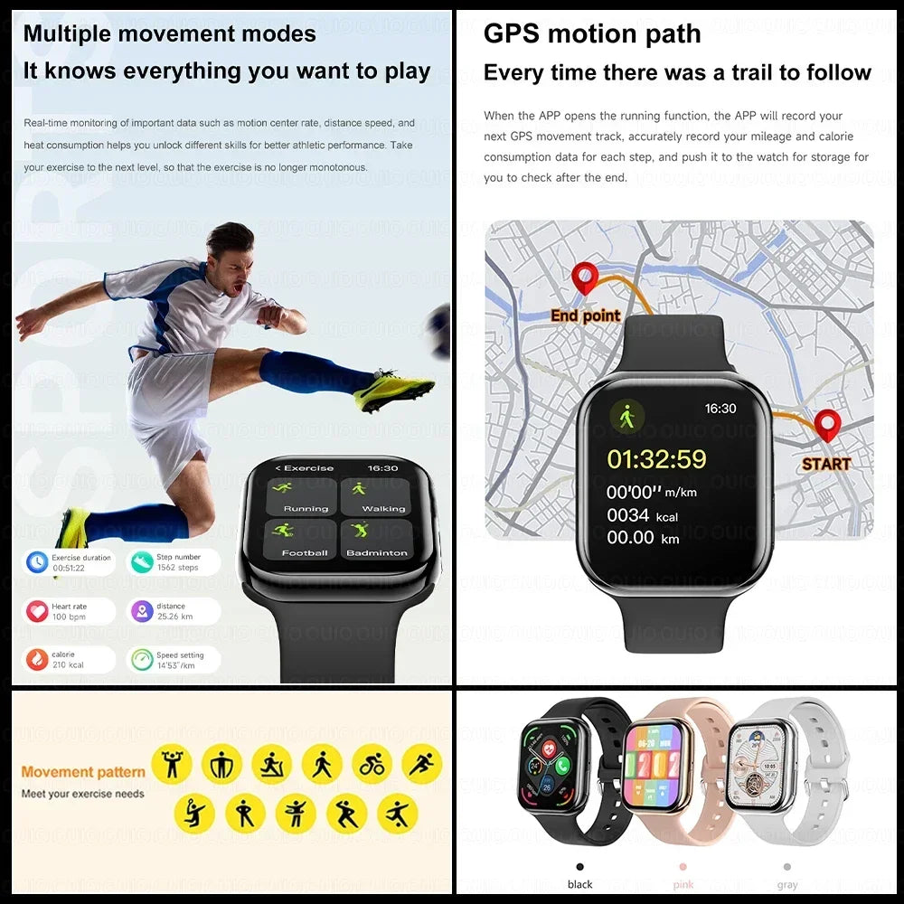2025 New Series 10 For Apple Watch 10 SmartWatch GPS trajectory tracking NFC Bluetooth Call IP68 Waterproof Smart watch For IOS - Merit Sell