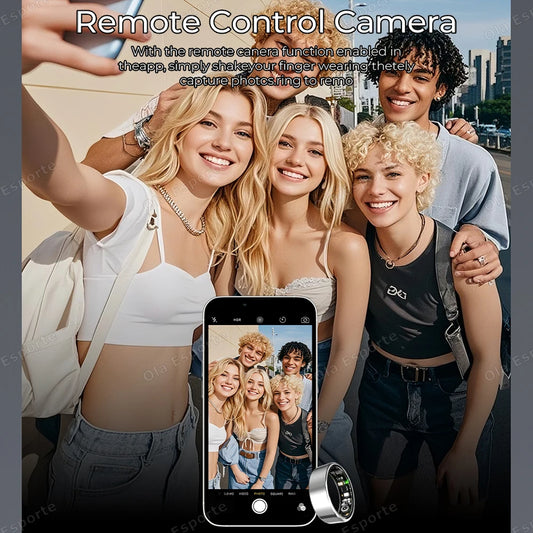 2025 New Smart Ring Heart Rate Blood Pressure Sleep Monitoring Motion Tracking IP68 Waterproof Men Women Smart Ring Holiday Gift - Merit Sell