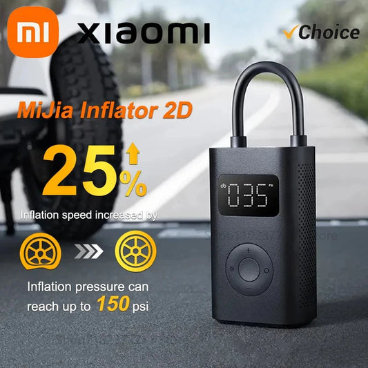 2025 New Xiaomi Mijia Inflatable treasur Air Compressor 2D 2000mAh Portable Inflator Air Pump 2D For Bicycle Car Motorcycle Ball - Merit Sell