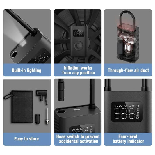 2025 New Xiaomi Mijia Inflatable treasur Air Compressor 2D 2000mAh Portable Inflator Air Pump 2D For Bicycle Car Motorcycle Ball - Merit Sell Merit Sell