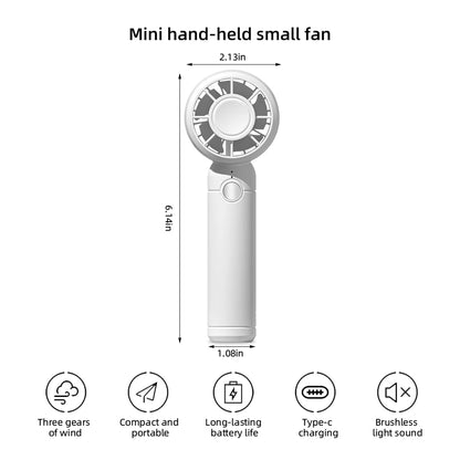 2025 USB Mini Fan Rechargeable Mini Fan Portable Handheld Cooling Fan for Office Travel outdoor camping - Merit Sell