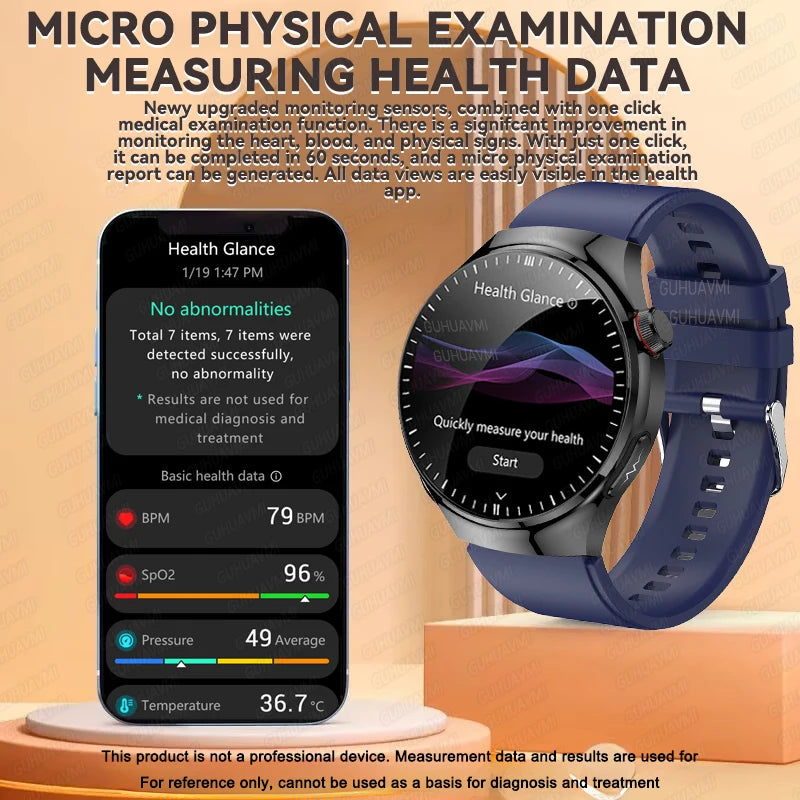 2026 New ECG+PPG Health Traker Smart Watch Blood Lipids Uric Acid Clock Blood pressure Bluetooth Call Body Monitoring smartwatch - Merit Sell