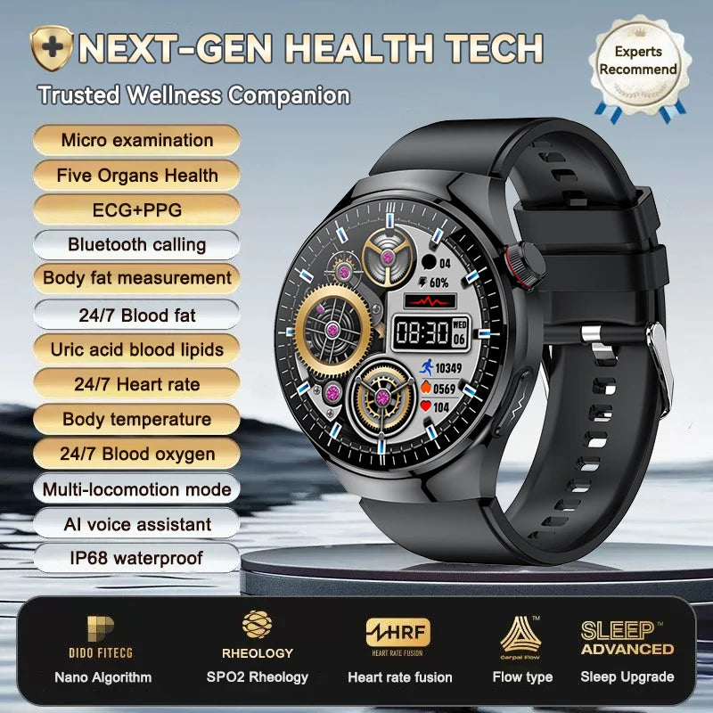 2026 New ECG+PPG Health Traker Smart Watch Blood Lipids Uric Acid Clock Blood pressure Bluetooth Call Body Monitoring smartwatch - Merit Sell
