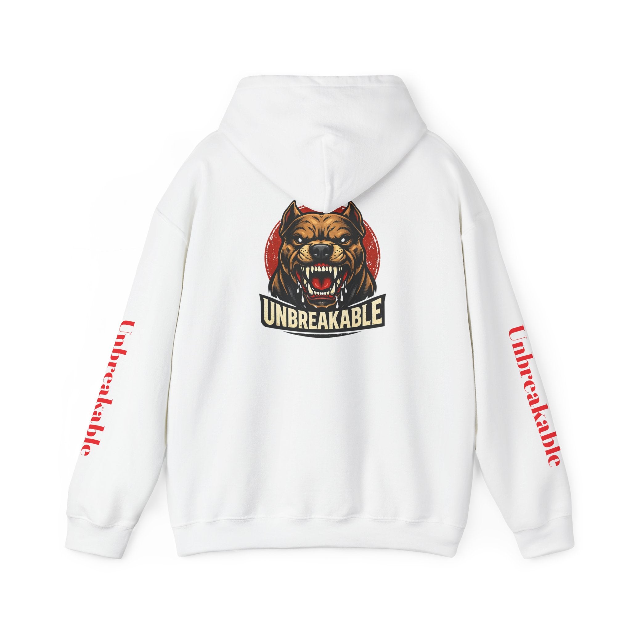 Unbreakable Dog Hoodie — Graphic Pullover with Roaring Dog Design